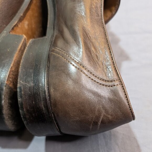 Madras Made in Italy Brown Leather Tassel Loafers Men Size 11 - Picture 10 of 13